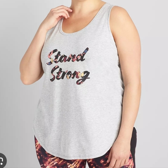 Livi stand strong workout gray tank 22/24 - Picture 1 of 7